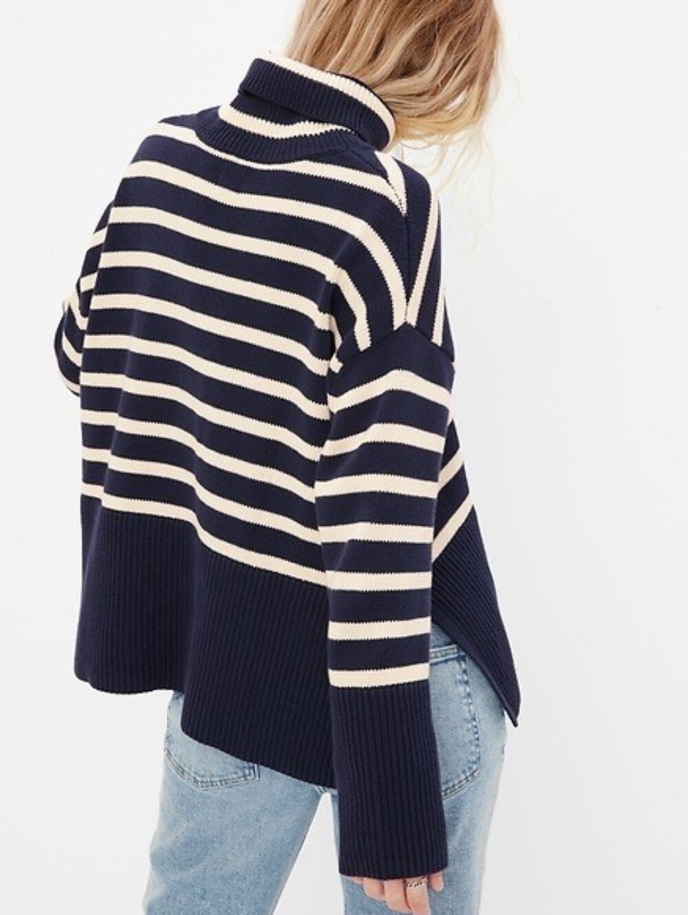 GAP Split Hem Turtleneck Cotton Sweater - SIZE M - Picture 3 of 7